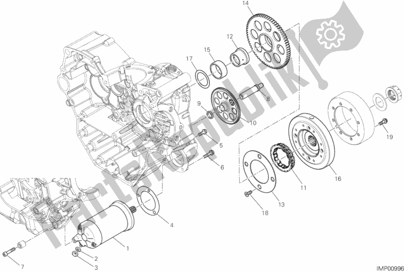 All parts for the Electric Starting And Ignition of the Ducati Hypermotard Hyperstrada 939 Thailand 2017